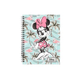 Magic Tour Club Disney Minnie Mouse A4 notitieboek met tropisch flamingo en palmbomen patroon en spiraalbinding