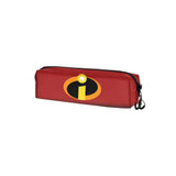 Rood Magic Tour Club etui met het iconische The Incredibles logo voor pennen en schoolbenodigdheden.