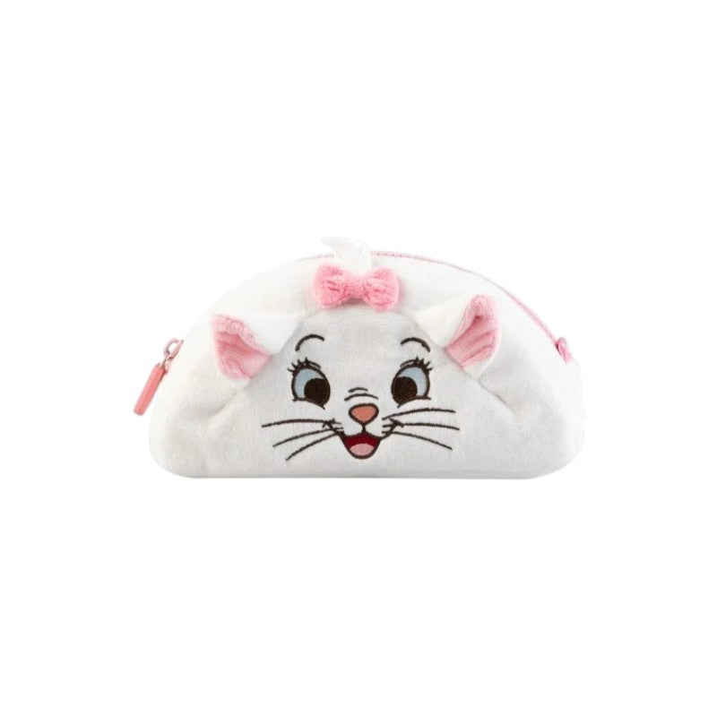 Magic Tour Club pluche etui van Marie uit The Aristocats in wit met roze strikje en rits