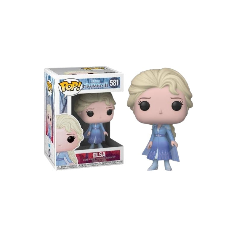Magic Tour Club Disney Funko Pop Elsa figuur 581 uit Frozen 2 in lichtblauwe jurk met blonde haren en vensterdoos