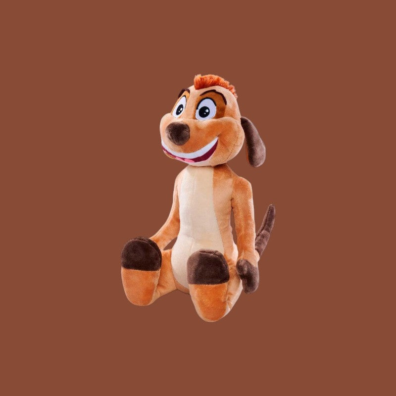 Magic Tour Club Disney The Lion King Timon knuffel van 25 cm met zachte goudbruine vacht en oranje kuifje
