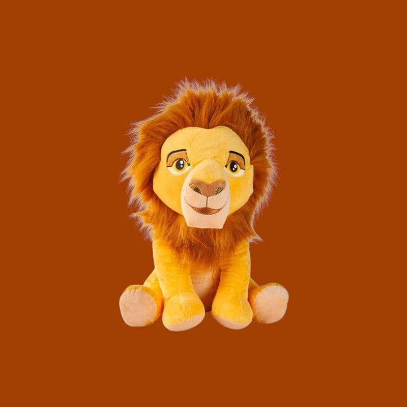 Magic Tour Club Disney Mufasa knuffel van 45 cm met zachte goudgele vacht en weelderige donkerbruine manen