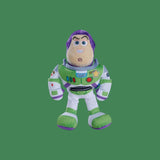 Magic Tour Club Buzz Lightyear knuffel van 25 cm in iconisch wit, groen en paars ruimtepak van zachte stof.