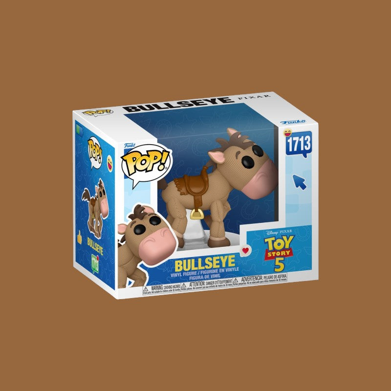 Magic Tour Club Funko POP figuur van Bullseye uit Toy Story 5 in een gedetailleerde vensterdoos
