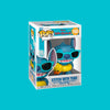 Magic Tour Club Funko POP figuur van Stitch met zonnebril en gele eendjes-zwemband in een vensterdoos