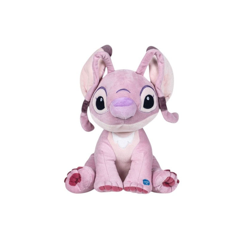 Magic Tour Club Disney Angel knuffel van 60 cm in zacht roze pluche met grote oren en geborduurde details