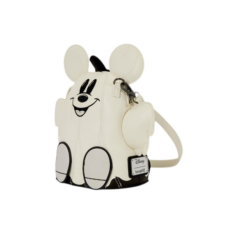 Magic Tour Club Disney Mickey & Minnie glow-in-the-dark crossbody tas van Loungefly in wit en zwart