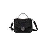 Magic Tour Club Disney Mickey en Minnie crossbodytas in zwart met spinnenwebben, vleermuisdetails en Halloween-thema