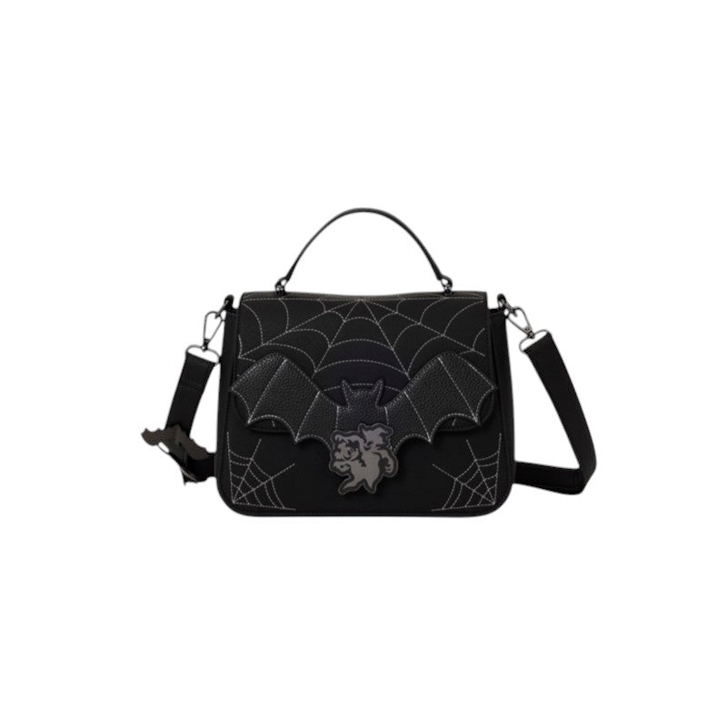Magic Tour Club Disney Mickey en Minnie crossbodytas in zwart met spinnenwebben, vleermuisdetails en Halloween-thema