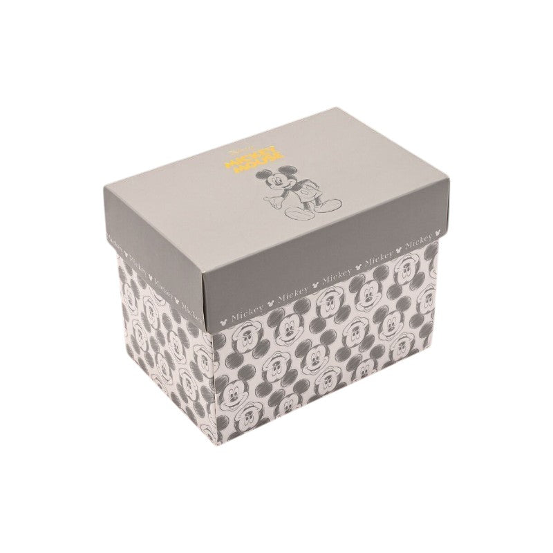 Magic Tour Club Disney Mickey Mouse mok in een grijze geschenkdoos met een all-over Mickey Mouse patroon