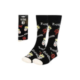 Magic Tour Club Disney Villains sokken voor volwassenen in zwart met Evil Queen en appel print, maat 36-43