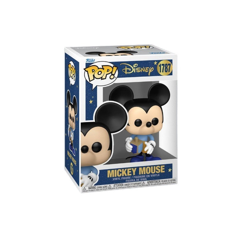 Magic Tour Club Funko POP Disney Mickey Mouse vinyl figuur met een blauwe dreidel in de originele verpakking