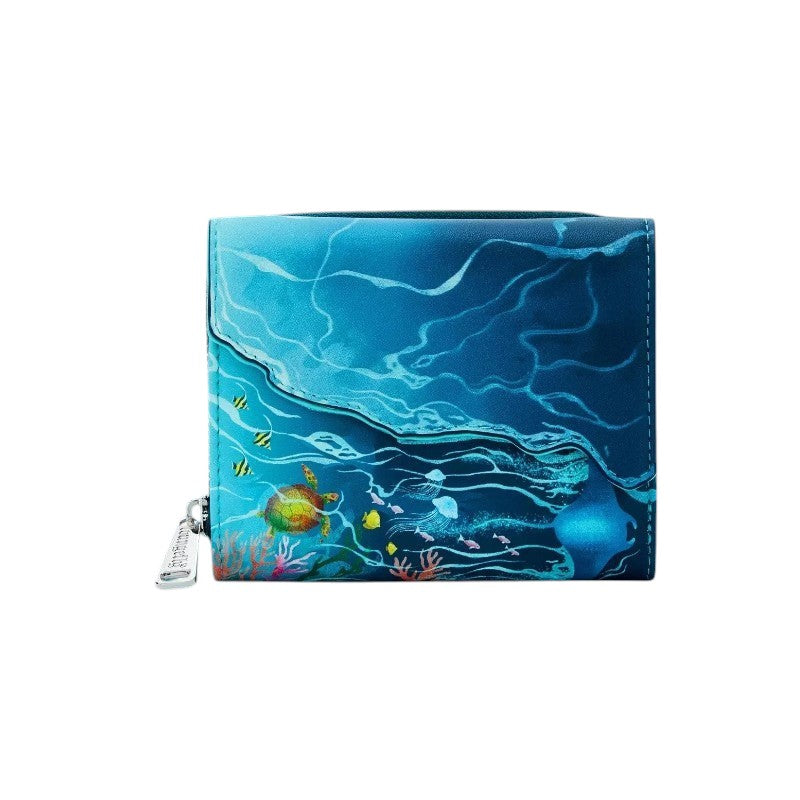 Magic Tour Club Disney Moana Water flow portemonnee met kleurrijke onderwaterprint van schildpadden en vissen