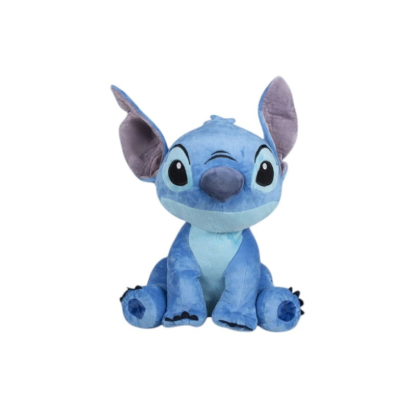 Magic Tour Club Disney Stitch pluche knuffel van 60 cm in blauw met grote oren en zachte textuur