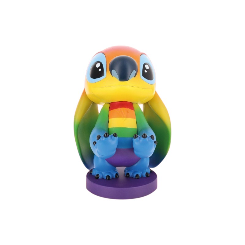 Magic Tour Club Disney Stitch Rainbow Cable Guy figuur van 20 cm als houder voor controllers of smartphones