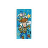 Magic Tour Club blauwe Disney Toy Story strandlaken met Woody en Buzz Lightyear print, 70x140 cm
