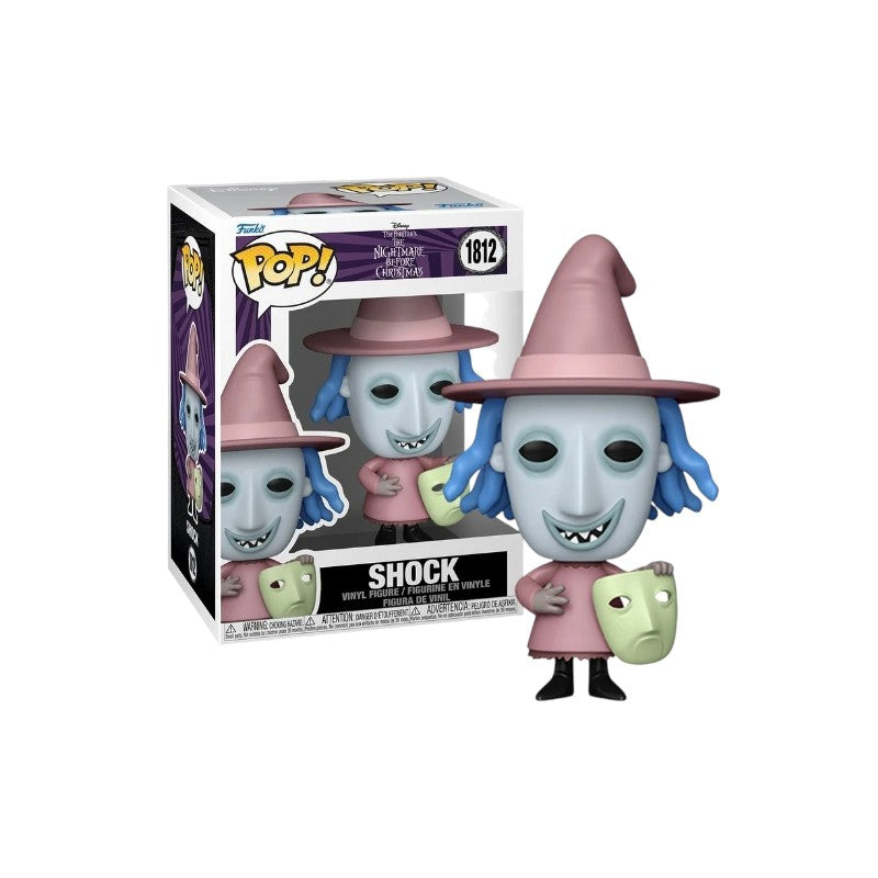 Magic Tour Club Funko Pop Shock figuur uit The Nightmare Before Christmas met roze puntmuts en masker in doos