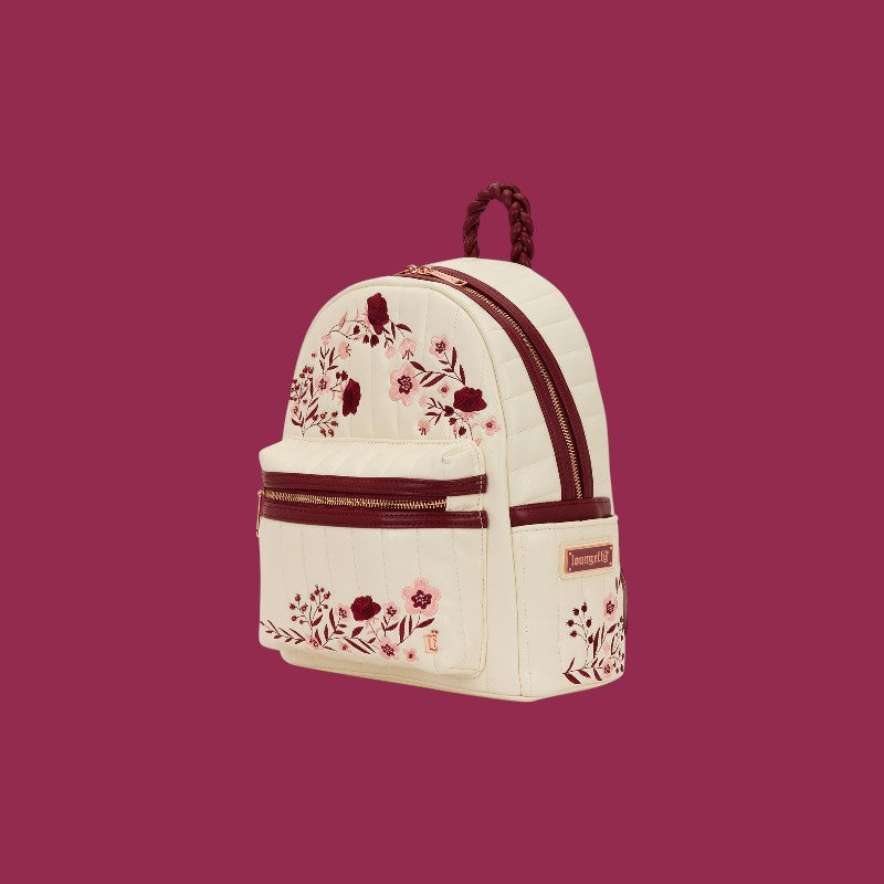 CREAM & RED - Floral - Mini Backpack LoungeFly