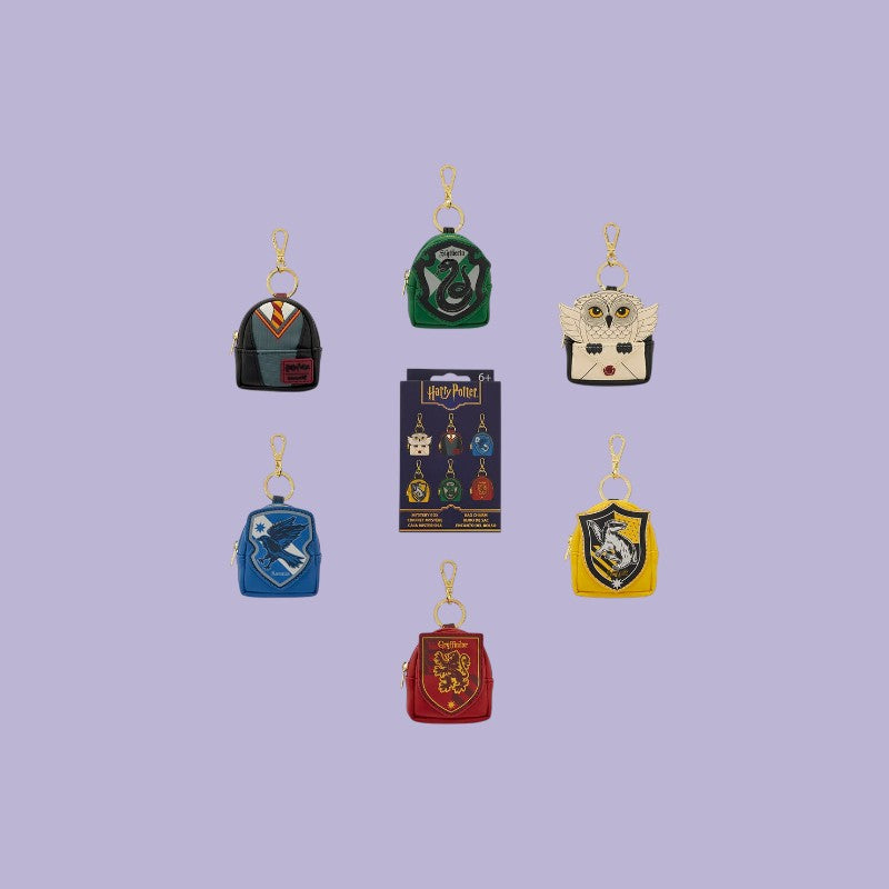 6 stuks - Loungefly Harry Potter assorted Mystery mini backpack keychain