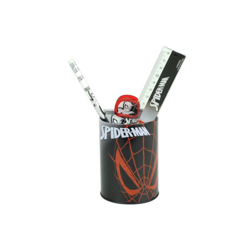SPIDER-MAN - Stationery Set + Pencil Pot - 7pc.