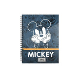 Magic Tour Club Disney Mickey Mouse A4 notitieboek in blauw met tropisch patroon en spiraalbinding