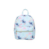 Magic Tour Club Stitch Sweet On You rugzak in lichtblauw PU-materiaal met all-over print van Stitch en bloemen