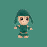 Magic Tour Club Marvel Groot knuffel van 30 cm verkleed als schaap met zachte groene vacht en houtlook details