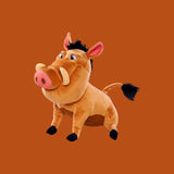 Magic Tour Club Disney The Lion King Pumba knuffel van 25 cm in zachte bruine pluche met roze neus en slagtanden