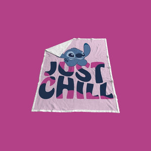 LILO & STITCH - Sherpa Blanket 120x150cm - Stitch Just Chill