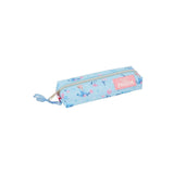 Lichtblauwe Magic Tour Club Frozen etui met Elsa print, bloemmotieven en een handige ritssluiting voor schoolspullen.