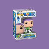 Magic Tour Club Funko POP Buzz Lightyear vinyl figuur uit Toy Story 5 in wit-groen-paars ruimtepak in vensterdoos
