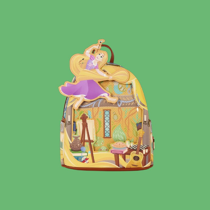 Loungefly Disney Tangled Rapunzel Glow Pin Trader backpack