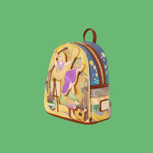 Loungefly Disney Tangled Rapunzel Glow Pin Trader backpack