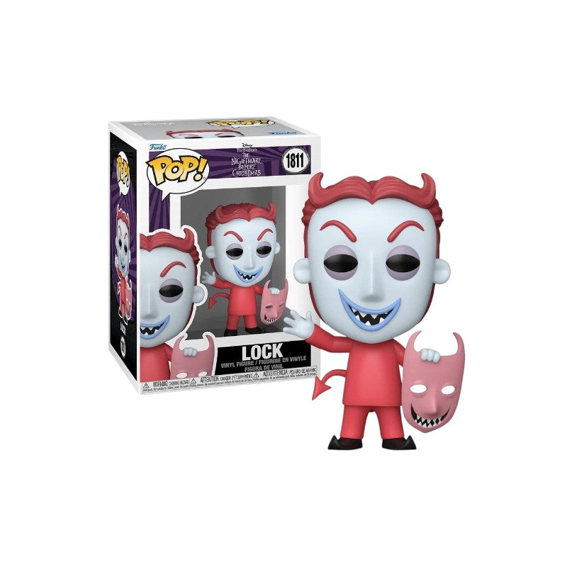 Magic Tour Club Disney Funko Pop figuur Lock 1811 uit The Nightmare Before Christmas met rood kostuum en masker
