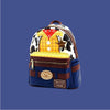Magic Tour Club Loungefly Disney Toy Story Woody rugzak van kunstleer met koeienprint en sheriff-ster detail.