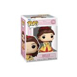 Magic Tour Club Funko POP figuur van Prinses Belle in haar iconische gele baljurk met rode rozen in het haar