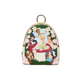 Magic Tour Club Loungefly Disney Fairies rugzak met Tinkerbell en vriendinnen, bloemendetails en paddenstoelmotief.