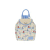 Magic Tour Club Disney Loungefly mini rugzak met Stitch, Angel en Leroy print op een beige achtergrond