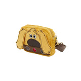 Magic Tour Club Loungefly UP Dug crossbody tas van zacht geel pluche met bruine halsband en verstelbare schouderband