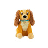 Magic Tour Club Lady knuffel van 25 cm uit Lady en de Vagebond met zachte bruine vacht en blauwe halsband