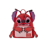 Magic Tour Club Disney Loungefly mini rugzak met Leroy Stitch cosplay ontwerp in rood met paarse accenten