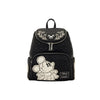 Magic Tour Club Loungefly Mickey & Friends rugzak in zwart gewatteerd kunstleer met crème schetsillustraties