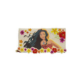 Magic Tour Club Loungefly Disney Moana portemonnee met kleurrijke geborduurde bloemen en Moana-illustratie