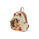 Magic Tour Club Loungefly Disney Moana rugzak met bloemenborduursel en afbeelding van Moana in beige kunstleer