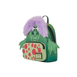 Magic Tour Club Disney Loungefly mini rugzak met Madam Mim als draak, voorzien van paars imitatiebont en rode stippen