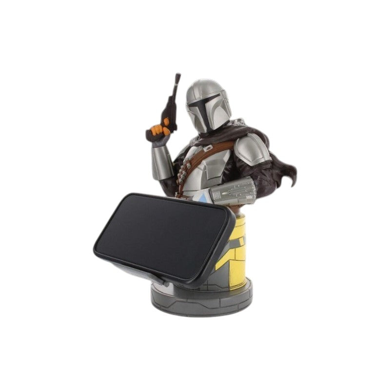 Magic Tour Club Star Wars The Mandalorian Cable Guy figuur als telefoonhouder in zilver en bruin