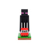 Magic Tour Club Minecraft Enderman Cable Guy figuur van 20cm met een TNT-blok op een grasblok voetstuk