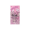 Magic Tour Club roze Disney Angel strandlaken met glitterdetails en de tekst Out of This World, 70x140 cm