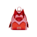 Magic Tour Club Marvel Scarlet Witch mini rugzak in roze en glanzend rood met iconisch hoofdtooi-ontwerp
