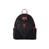 Magic Tour Club Spider-Man Loungefly mini rugzak in zwart met rood spinnenwebpatroon en Marvel logo